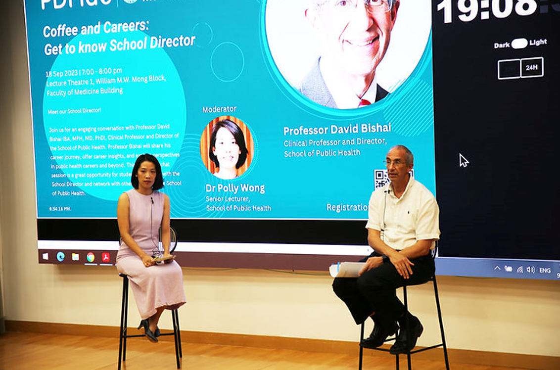 Professor David Bishai (right) and Dr Polly Wong Professor David Bishai (right) and Dr Polly Wong.