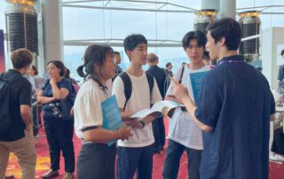 Supporting team members introduce our School and the Master of Public Health postgraduate programme to the visitors at the event.