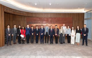 Group photo with the delegation from Chinese CDC, Professor David Bishai (School Director and Clinical Professor), along with professors and students from our School.
