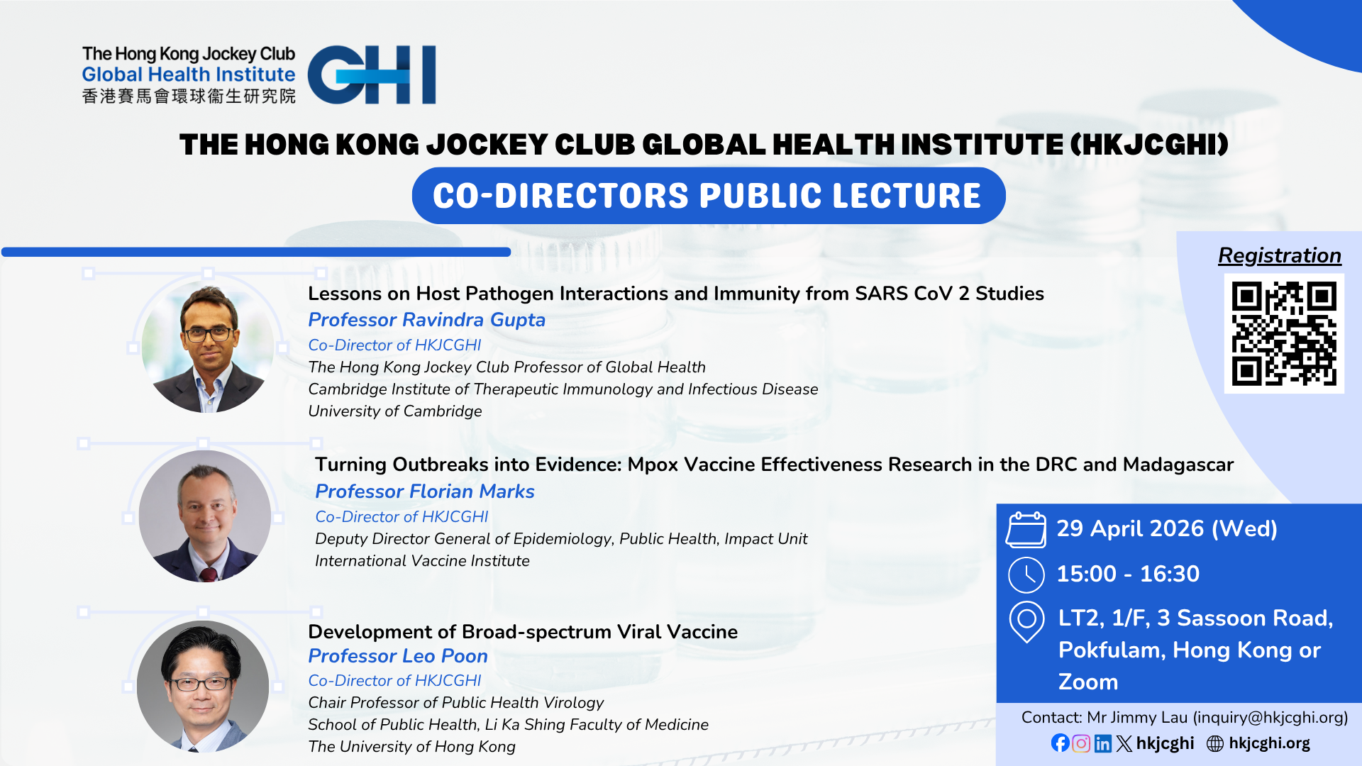 The Hong Kong Jockey Club Global Health Institute Co-Directors Public Lecture