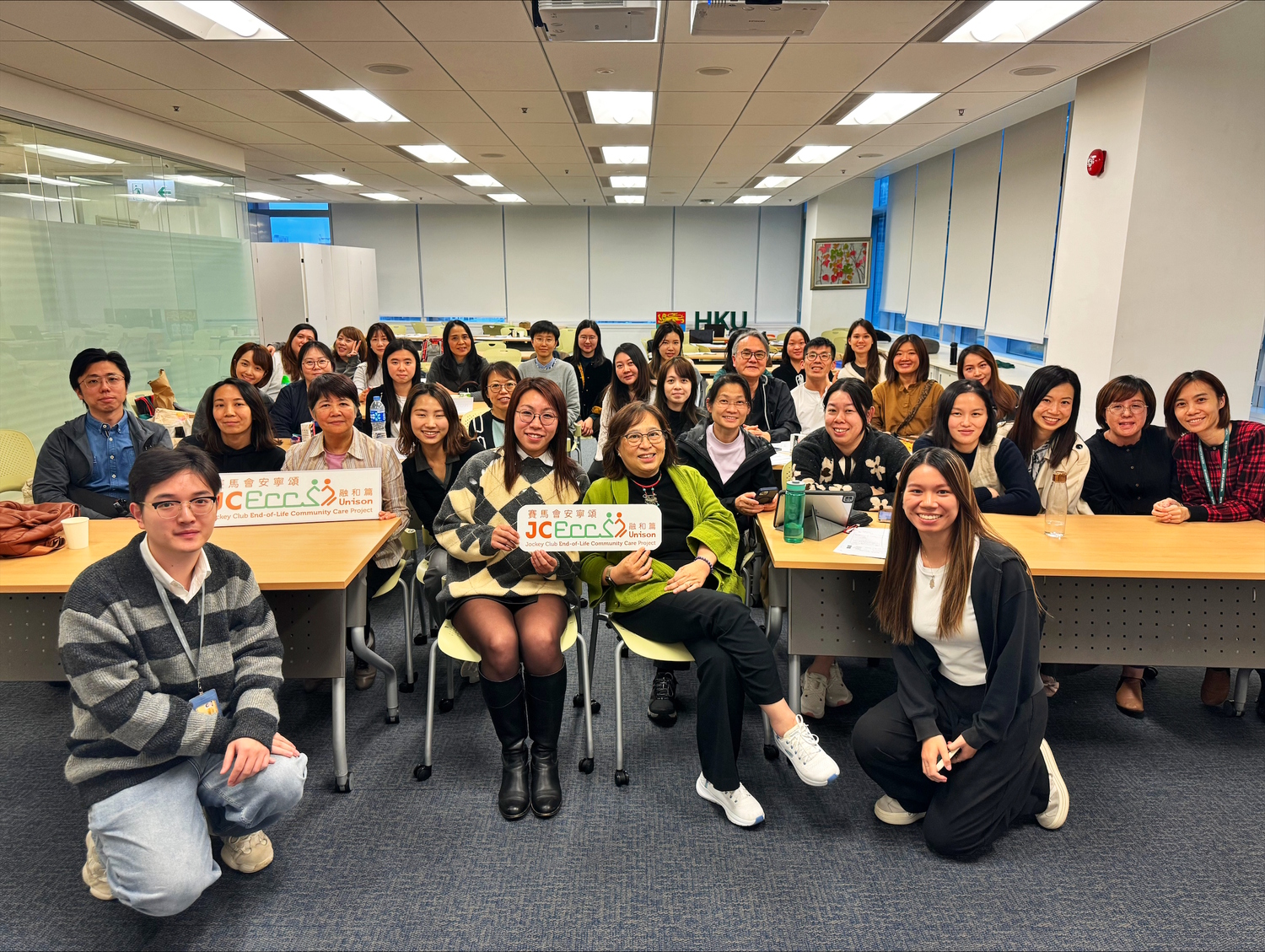 A group photo of participants of the regular end-of-life care training activities.